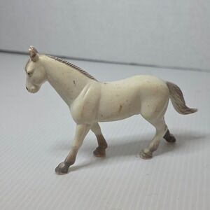 Vintage Funrise Andalusian Horse Figurine 1988 Miniature Toy Animal White